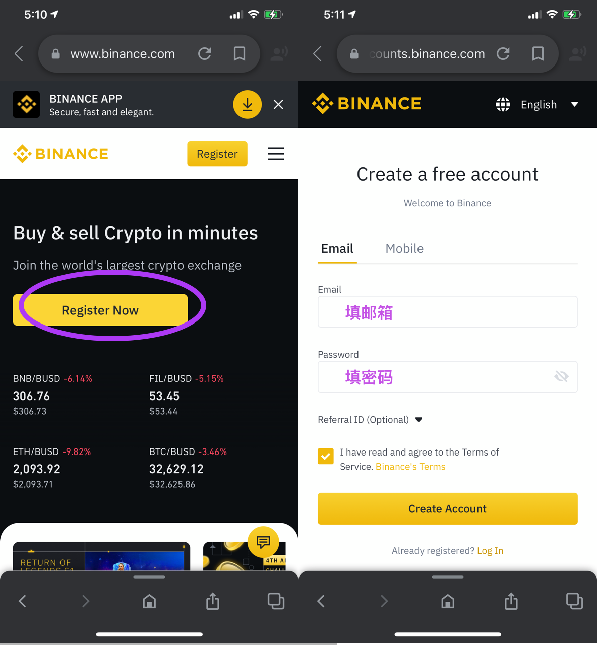 Step1: Register account Register-account