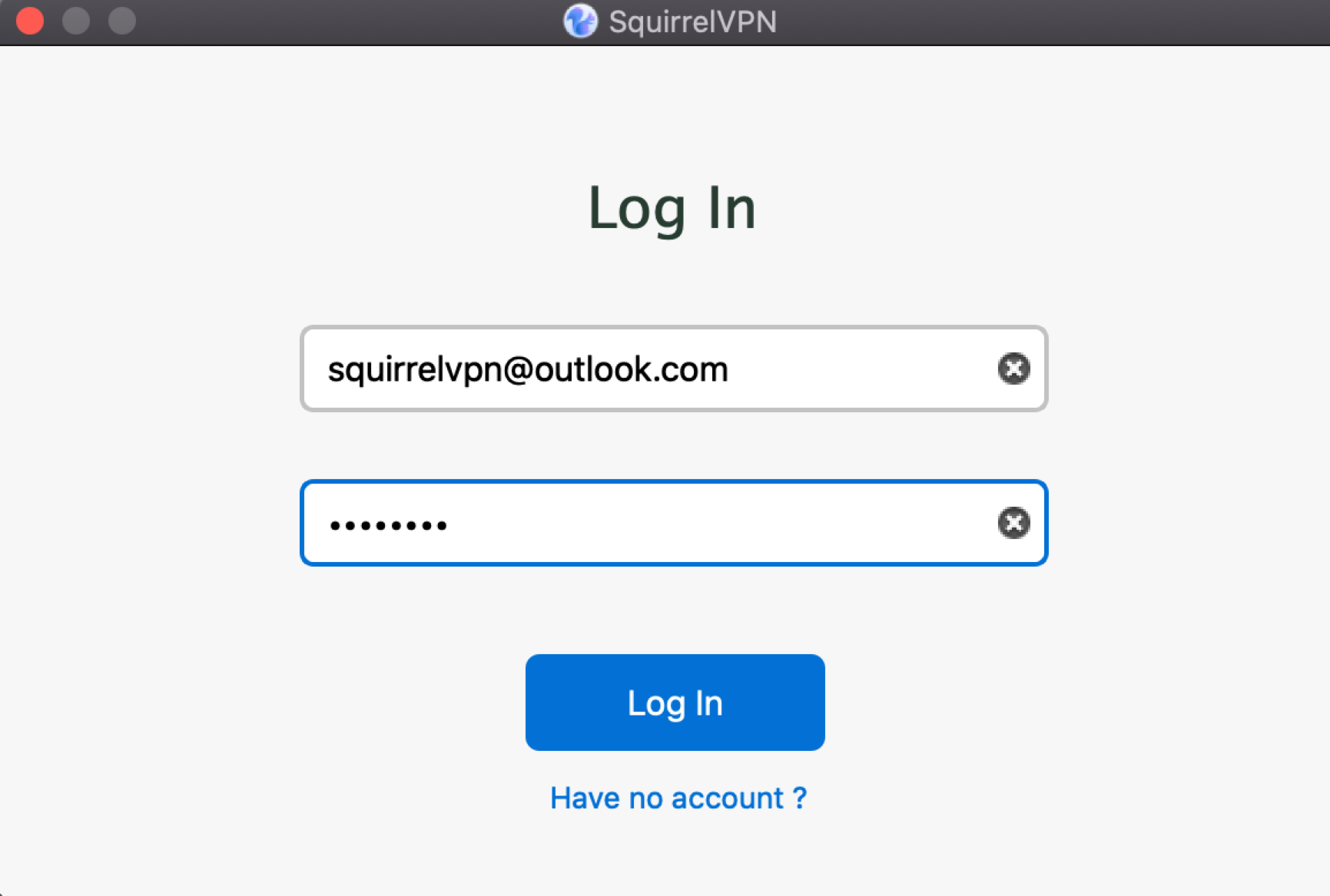 SquirrelVPN login & register SquirrelVPN login & register